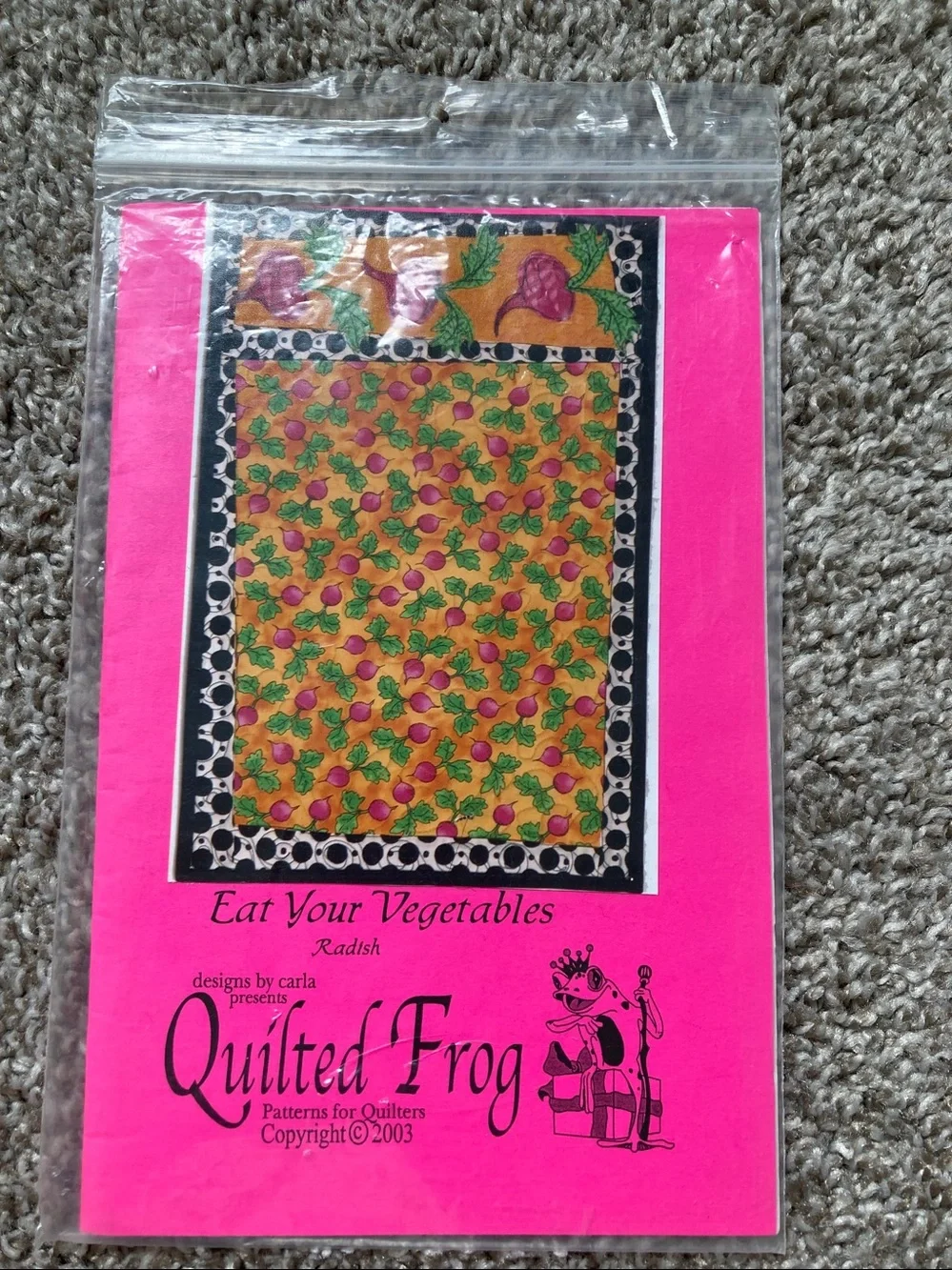 Lot of 3 Quilting patterns placemats Eat Your vegetables Y2k vintage NIP
